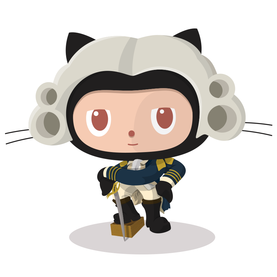 Octocat in founding father dress